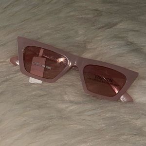 Y2K style pink Elizabeth and James brand sunglasses